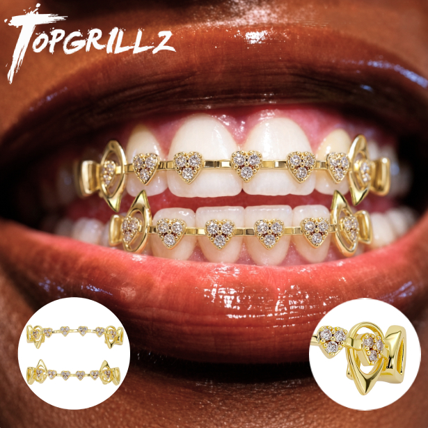 Body Jewelry Stores - Набор гриллзов TOPGRILLZ «Полое сердце» с