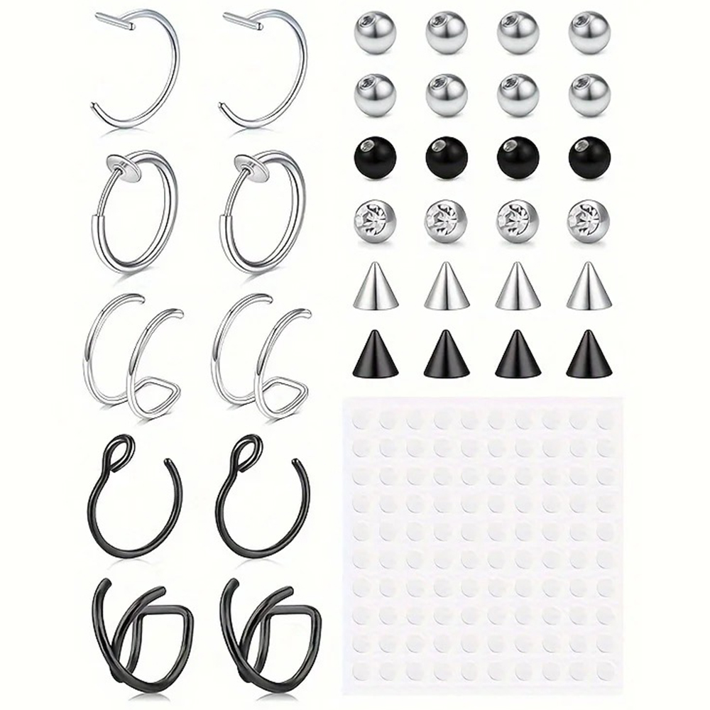 Body Jewelry Hoops - Фальшивые пирсинги, фальшивые кольца для губ,