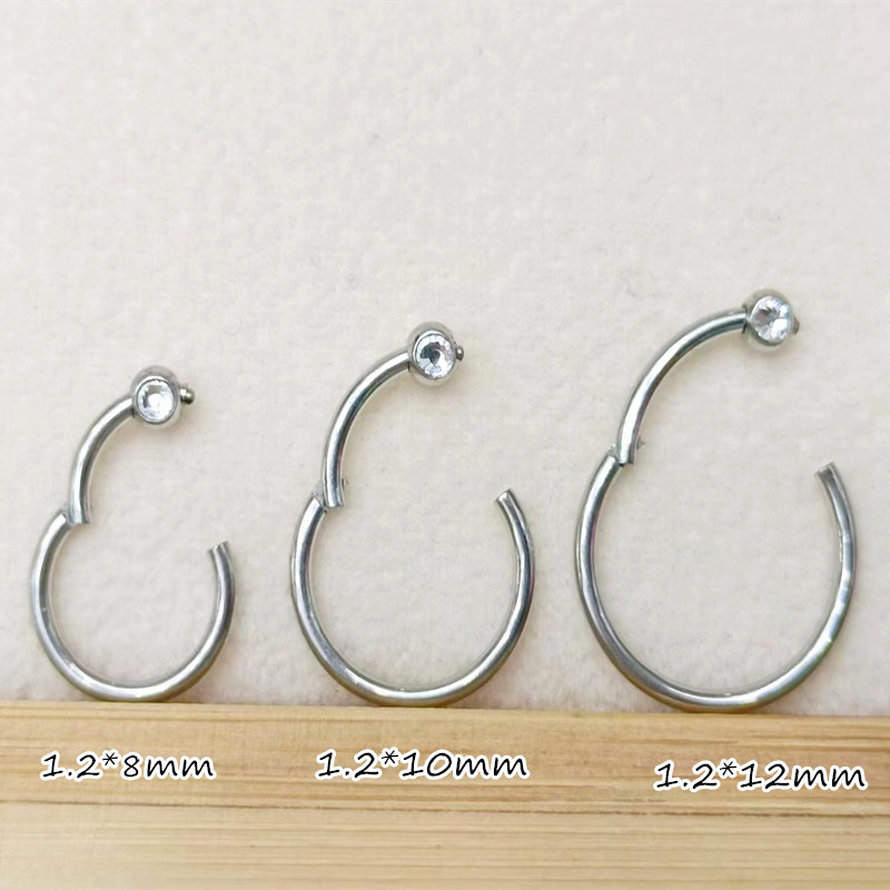 Clicker Ring Seamless - 50 шт./лот, хирургическая сталь 316, драгоценные