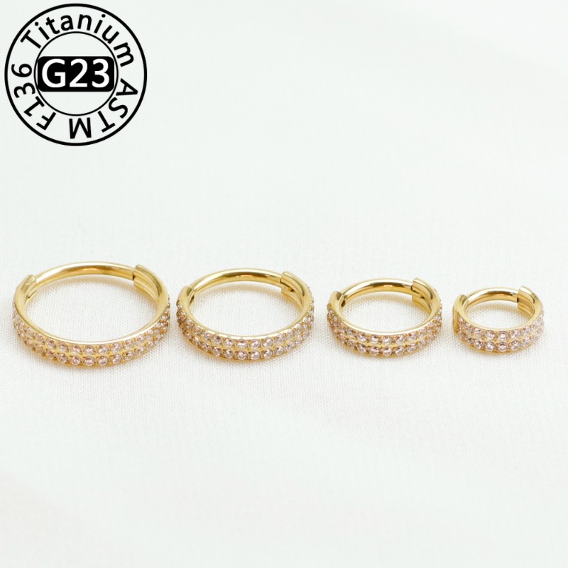 Clicker Ring Seamless - 2/5 шт. титановые серьги-кольца G23 для