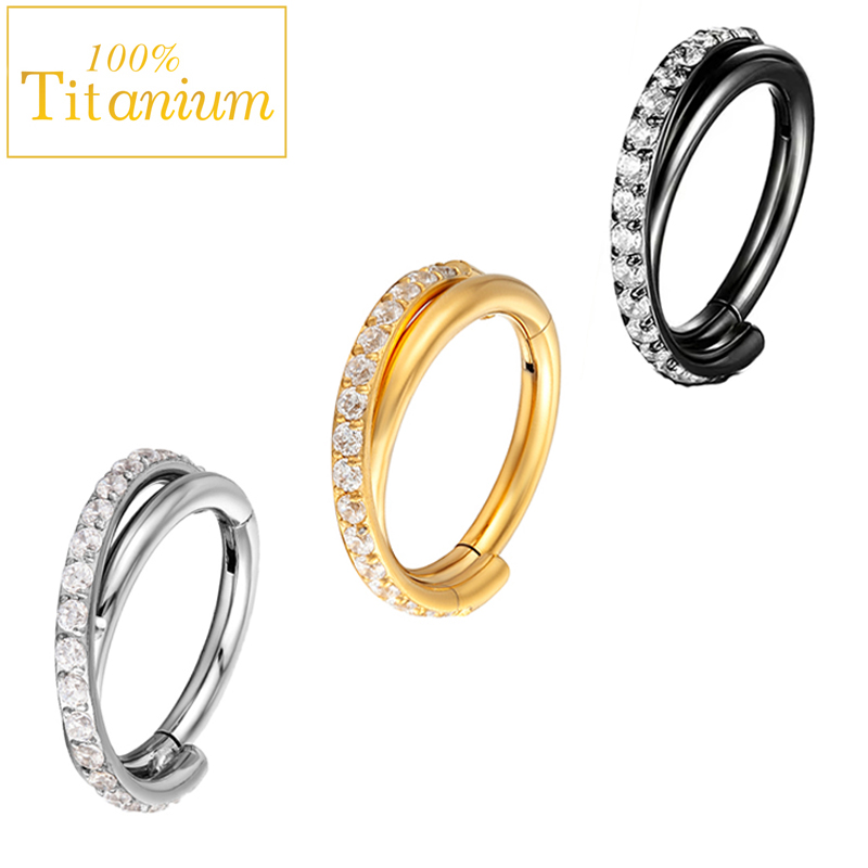 Clicker Ring Seamless - Титановые серьги-кольца (G23) для пирсинга: бесшовные,