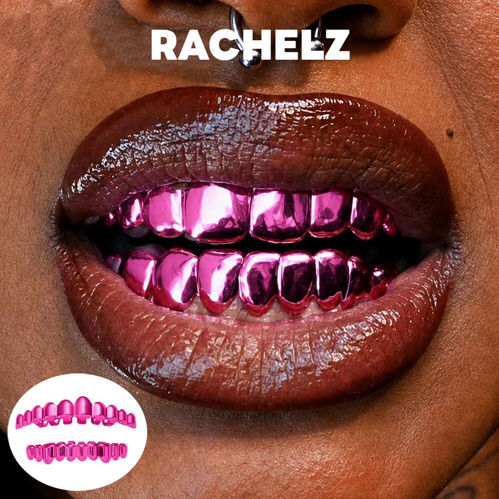 Body Jewelry Stores - RACHELZ Sweet Cool 6/8/10 Зеркально-розовые грилзы