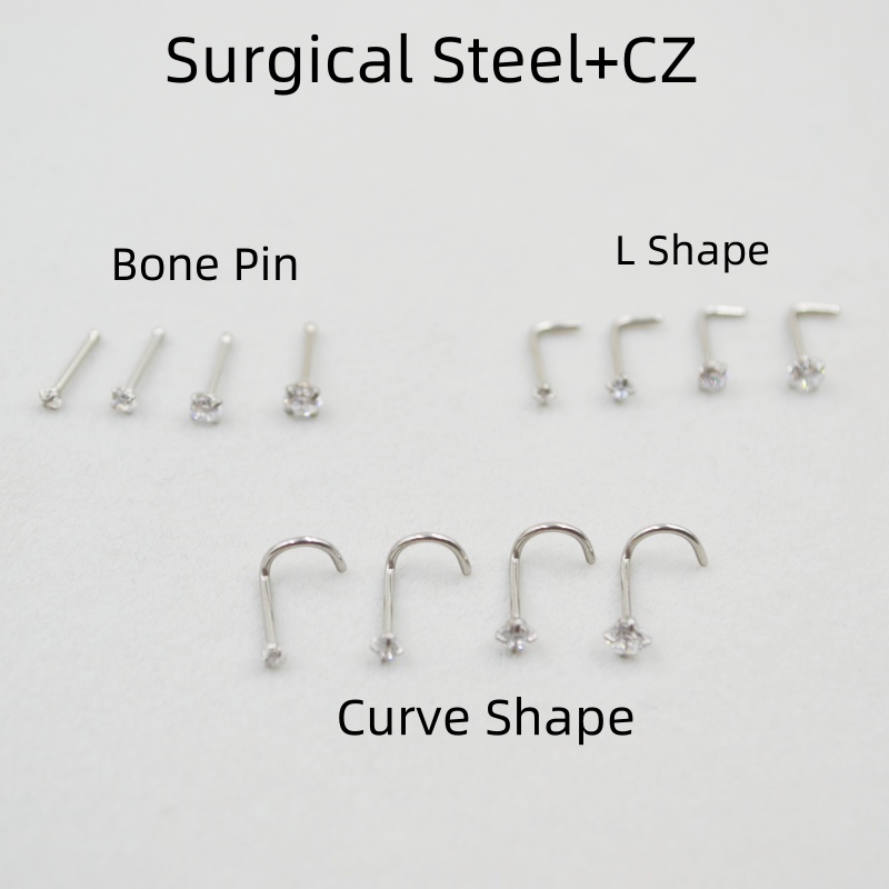 Nostril Screw Pin - Оптовая продажа, 50 шт./лот, 20 г,
