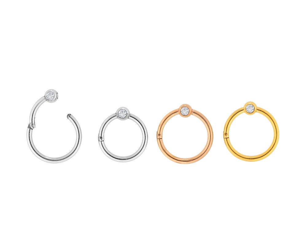 Clicker Ring Seamless - 10 шт./лот, драгоценные камни из хирургической