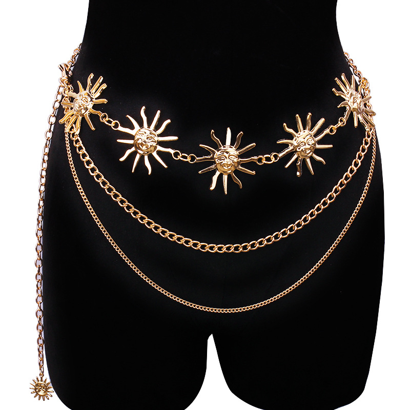 Body Jewelry Waist - Массивные многослойные металлические поясные ремни в