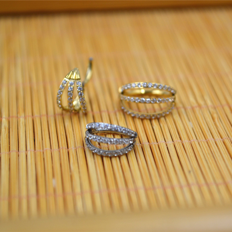 10 шт. 16G CZ G23 Титановые бе – обзор и цена Clicker Ring Seamless