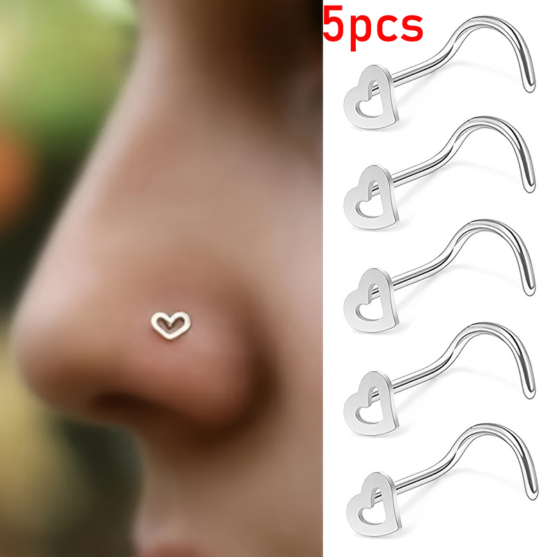 5 шт., набор шпилек для носа с – обзор и цена Nostril Screw Pin