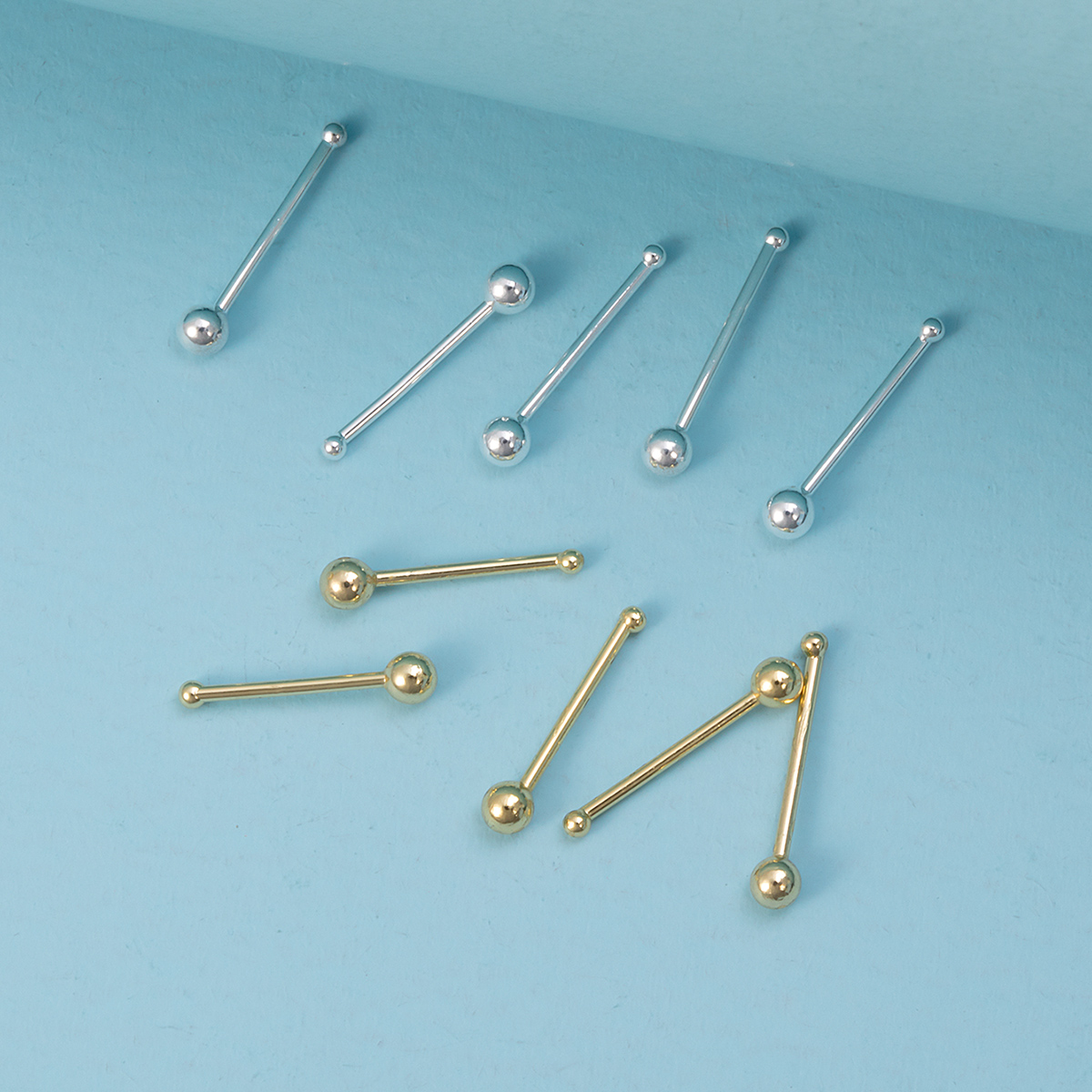 10 шт., булавка для пирсинга н – обзор и цена Nostril Screw Pin