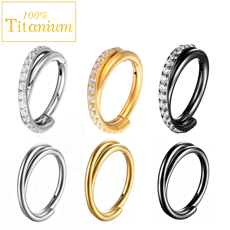 Титановые серьги-кольца (G23)  – обзор и цена Clicker Ring Seamless