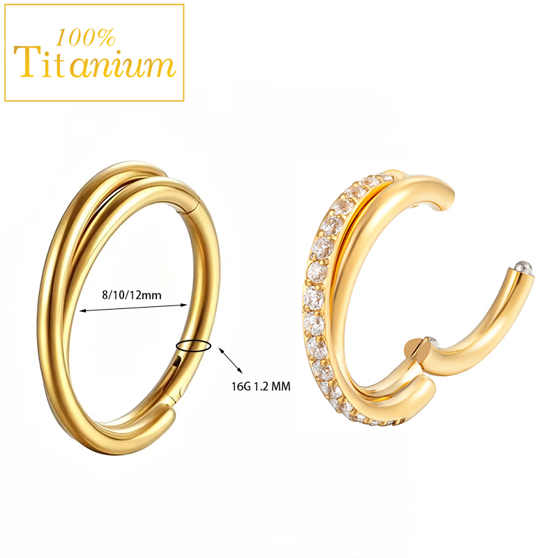 Титановые серьги-кольца (G23)  – обзор и цена Clicker Ring Seamless