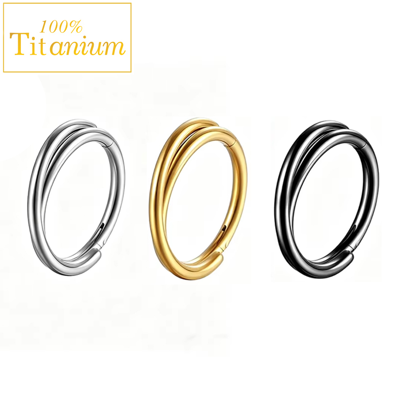 Титановые серьги-кольца (G23)  – обзор и цена Clicker Ring Seamless