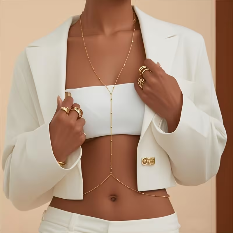 Модная простая цепочка с бусин – обзор и цена Body Jewelry Online