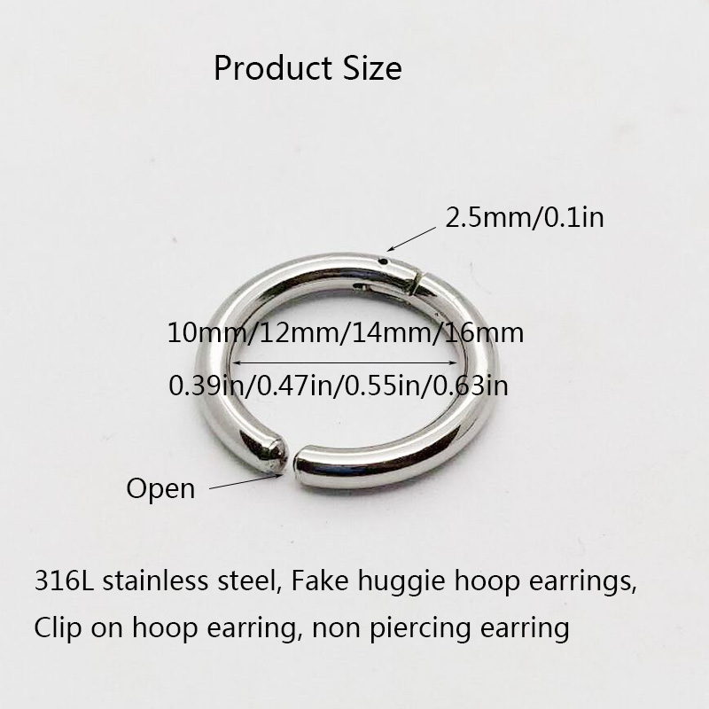 Серьги-кольца Huggie поддельны – обзор и цена Body Jewelry Hoops