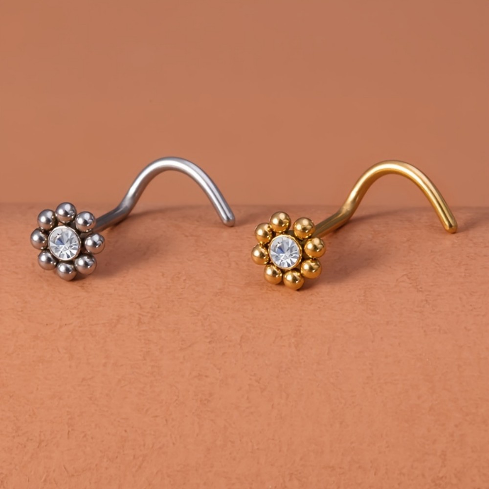 1 шт цветочной формы винт нос  – обзор и цена Nostril Screw Pin