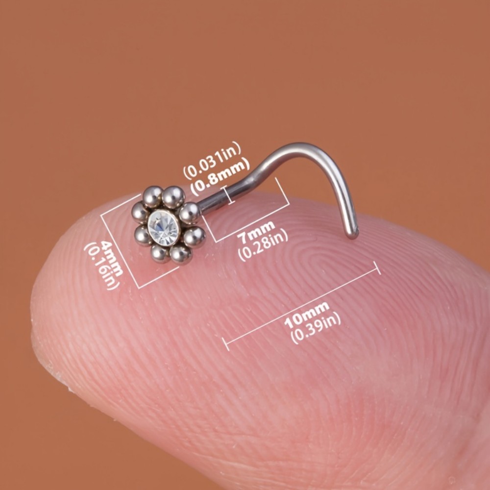 1 шт цветочной формы винт нос  – обзор и цена Nostril Screw Pin