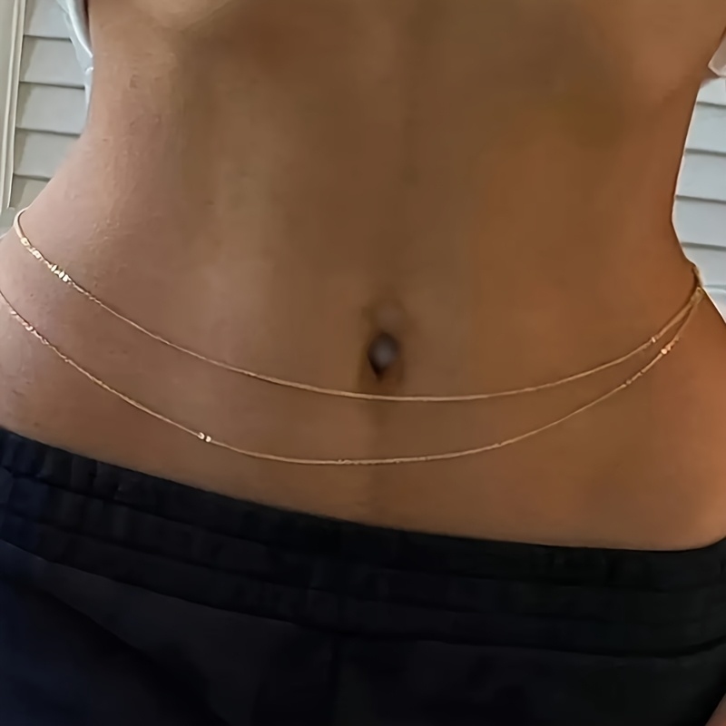 Двухслойный золотой металличес – обзор и цена Body Jewelry Waist