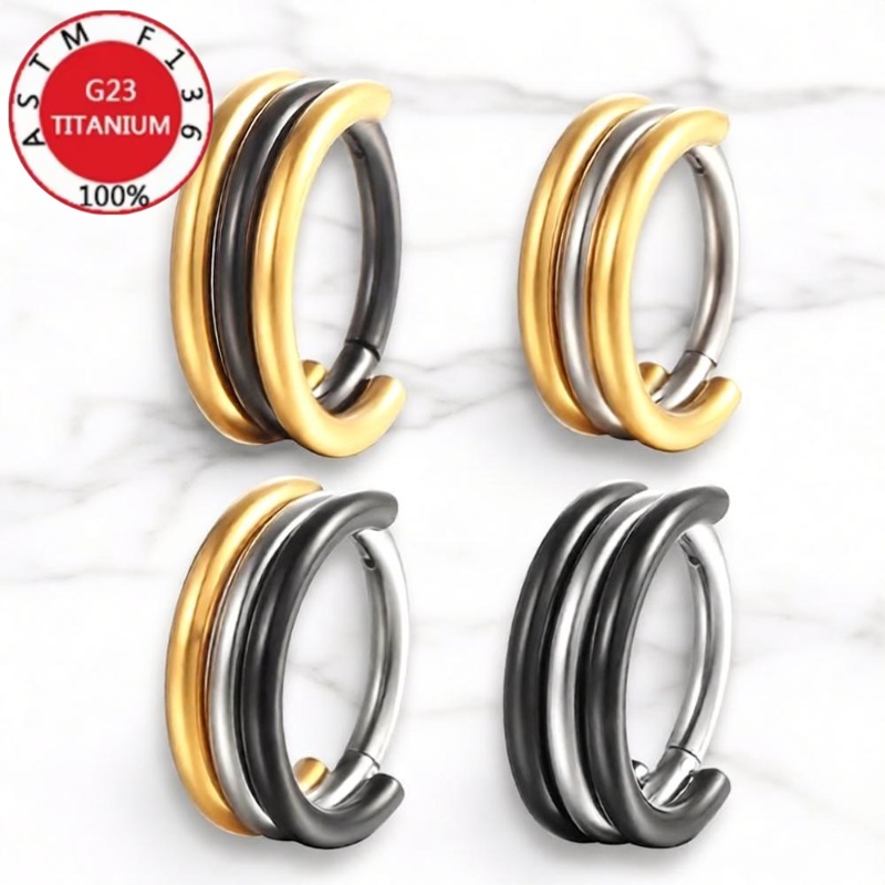 2/5 шт. 16G G23 Титановые двух – обзор и цена Clicker Ring Seamless